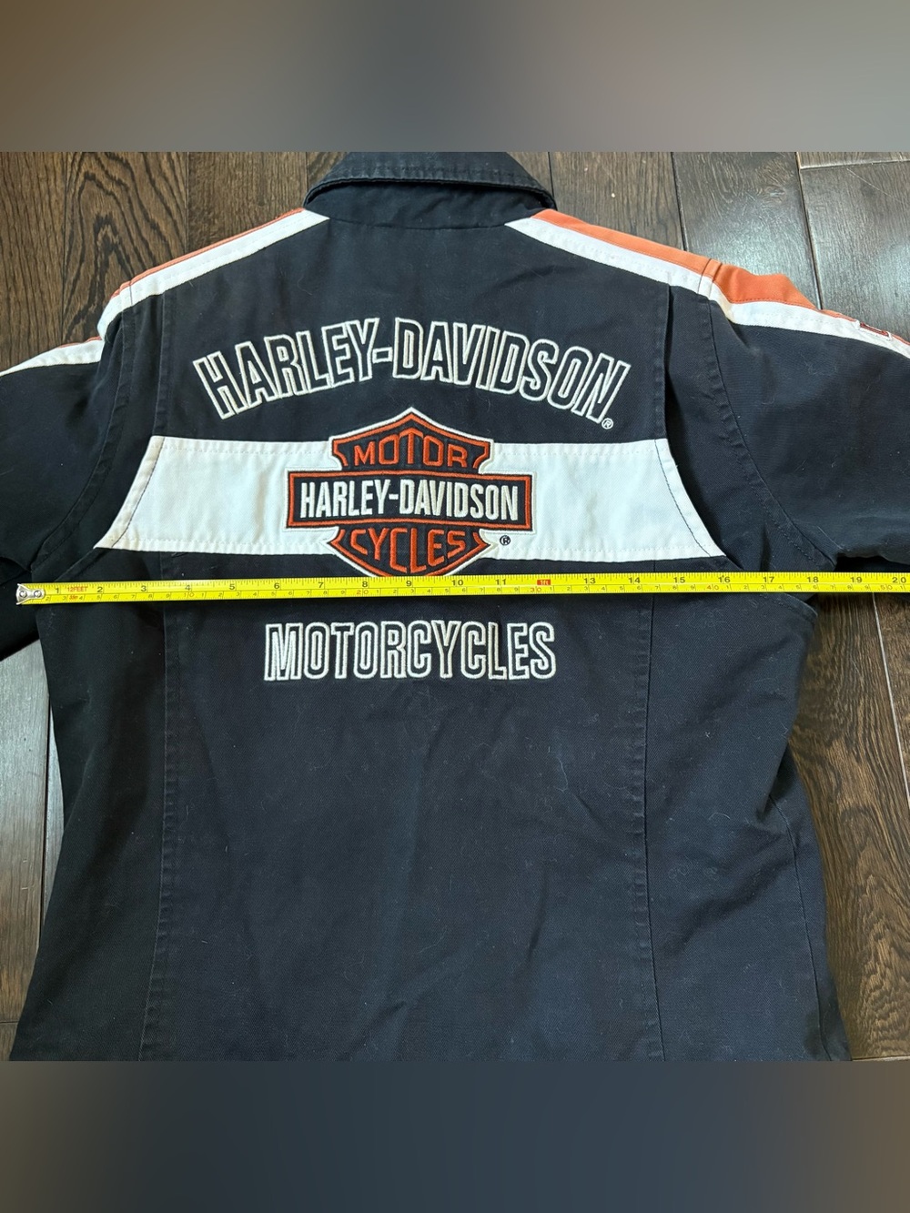 Vintage Harley-Davidson Black, Orange & White Racing Jacket - Picture 9 of 9